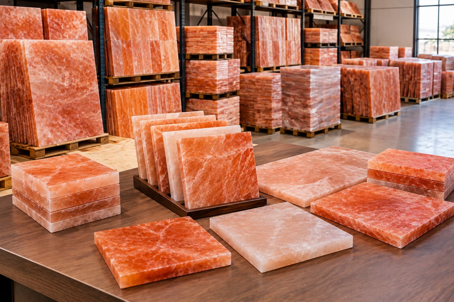 Himalayan salt tiles and slabs